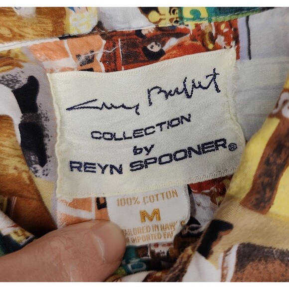 Vintage Reyn Spooner Size Medium Guy Buffet Chef Cocktail Button Front Shirt - Picture 5 of 6